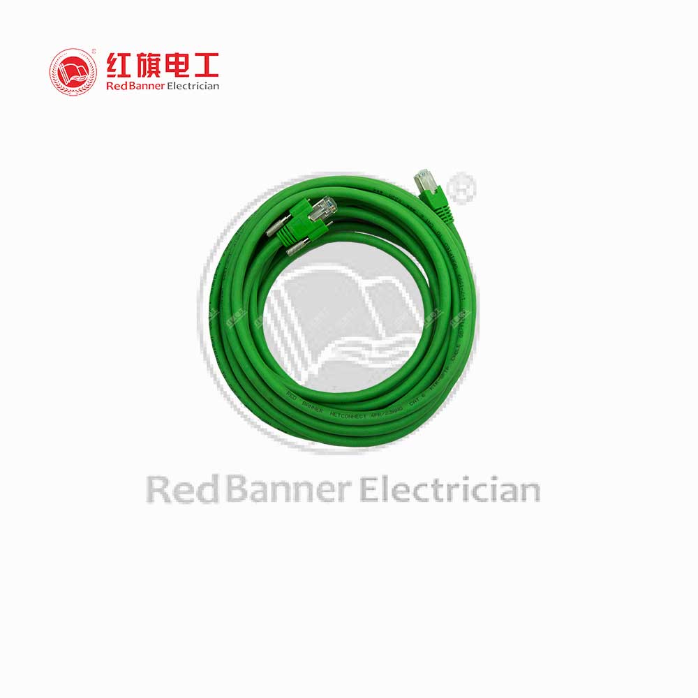 KTR-CAT6a 六类 高柔网线连接线,KTR_SFTP_CAT6a_Conn,高柔性电缆,拖链电缆,机器人网线,,机器人电缆,双绞线,网线,超六类,高柔网线,红旗电工